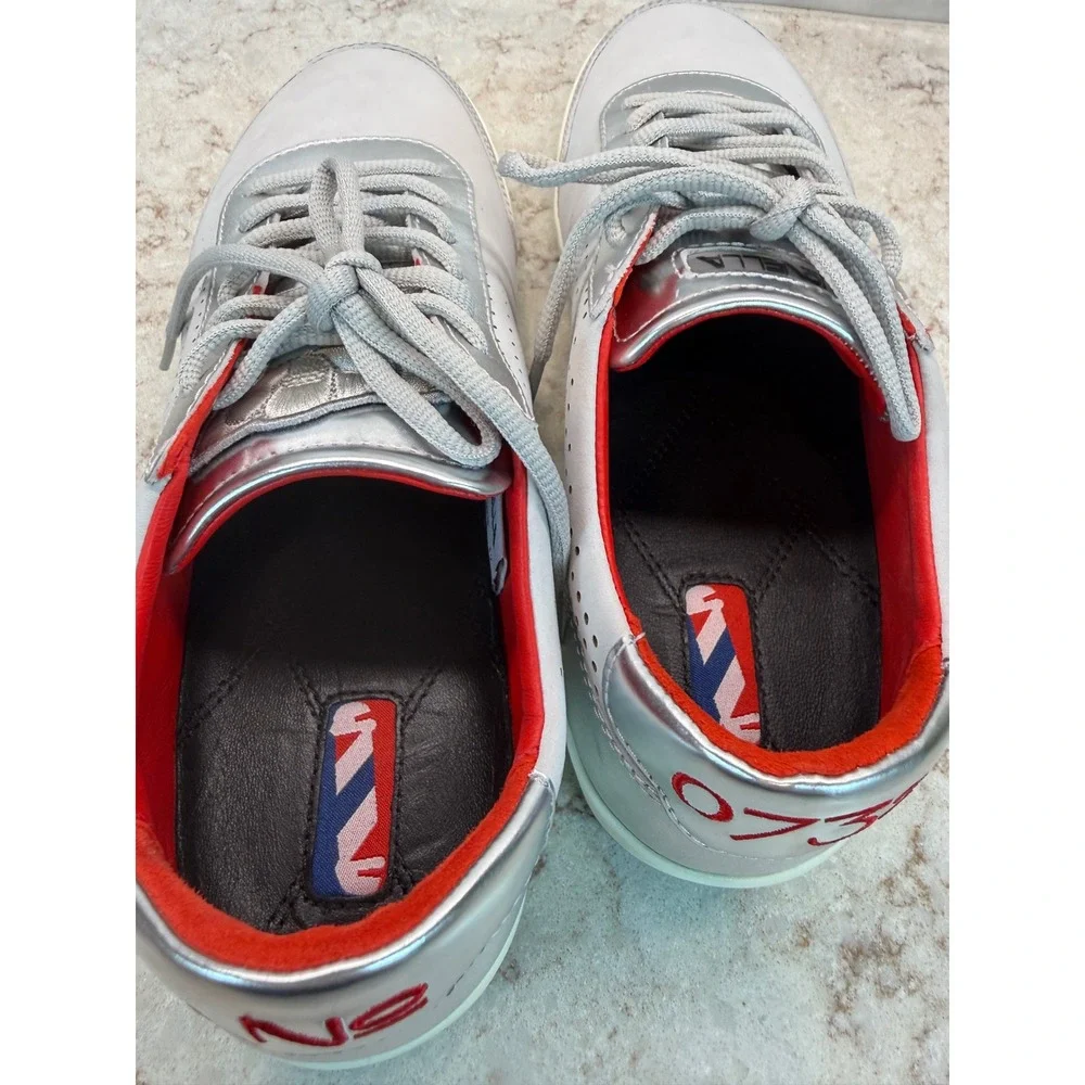 Novella 0732 Silver Grey Low Top Sneakers Mens 9 Womens 10.5 EU 42.5